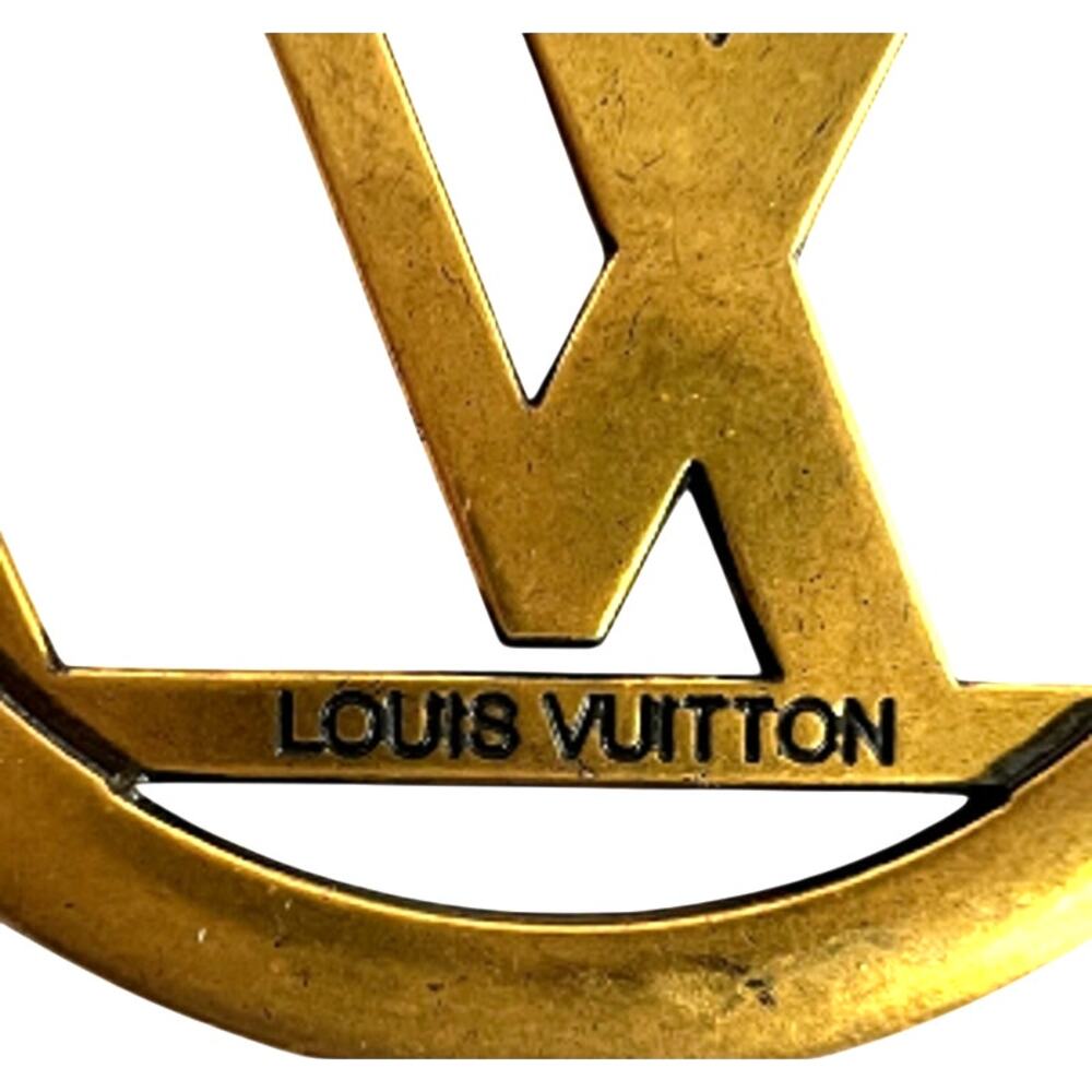 Louis Vuitton Vintage Gold Circle LV Monogram Brooch (LVXX004) - Picture 5 of 6